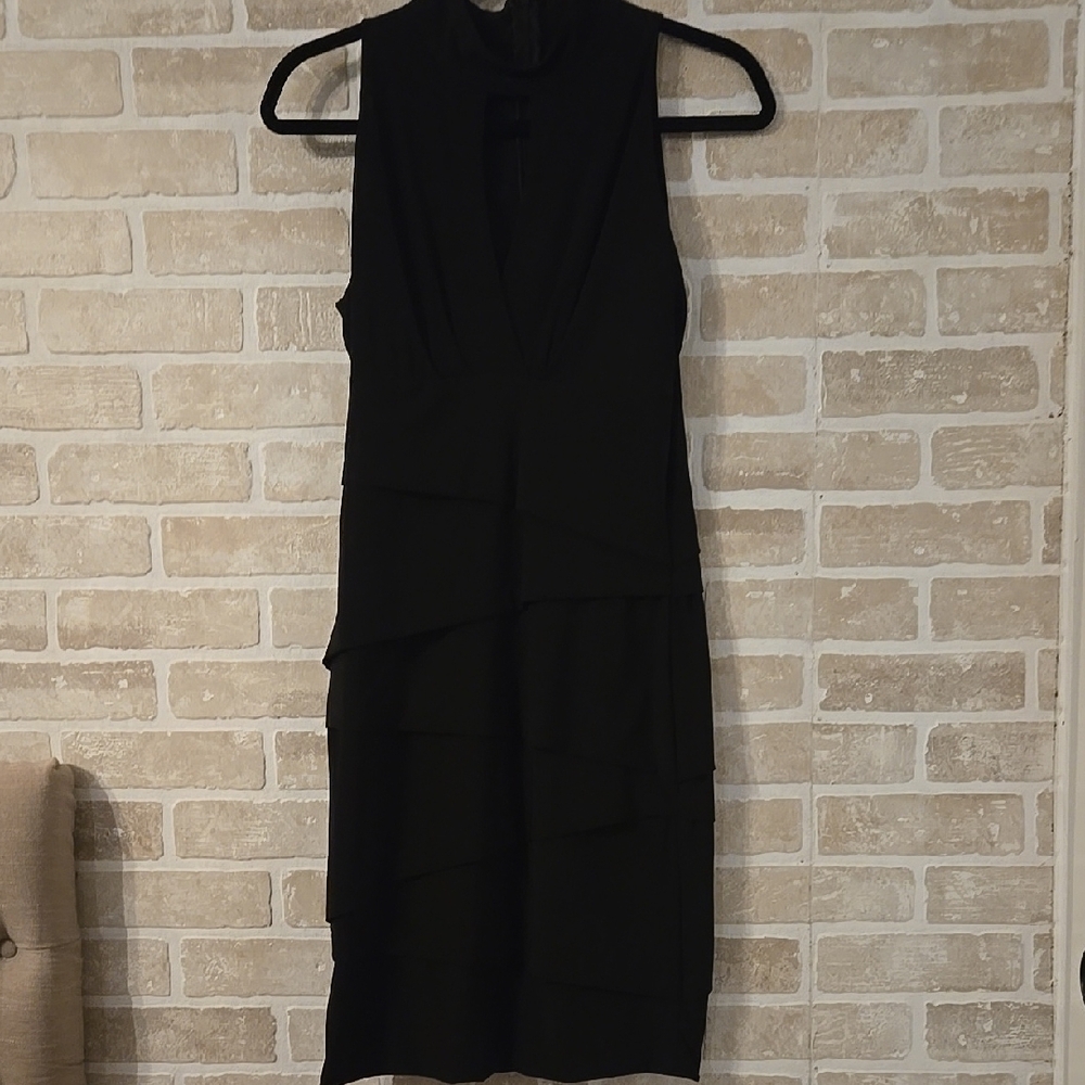 White House Black Market Black Sheath Midi Dress